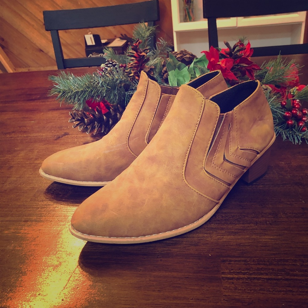 Leather booties